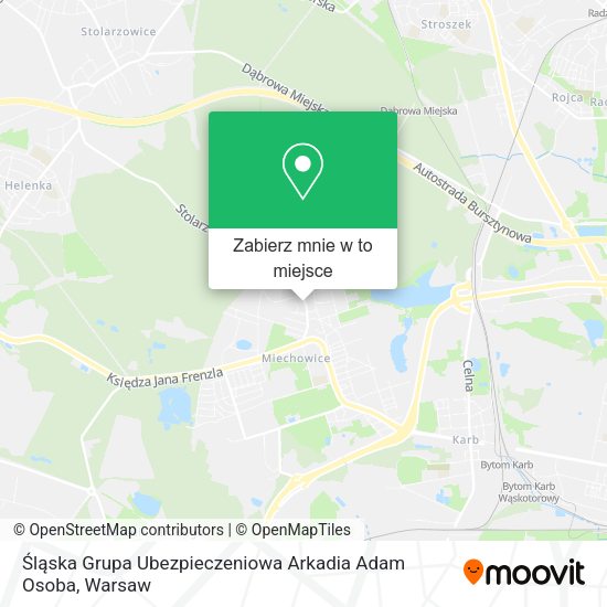 Mapa Śląska Grupa Ubezpieczeniowa Arkadia Adam Osoba