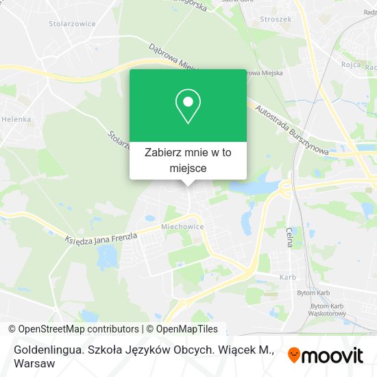 Mapa Goldenlingua. Szkoła Języków Obcych. Wiącek M.