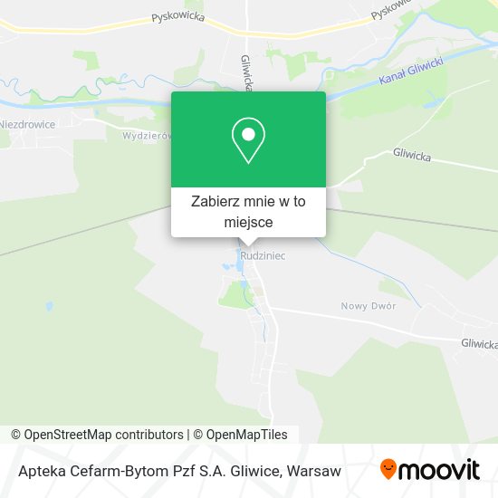 Mapa Apteka Cefarm-Bytom Pzf S.A. Gliwice