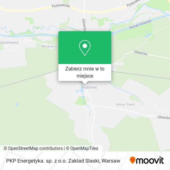 Mapa PKP Energetyka. sp. z o.o. Zaklad Slaski