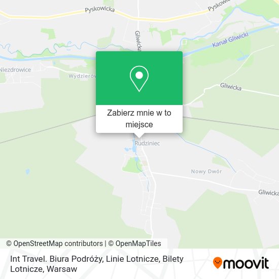 Mapa Int Travel. Biura Podróży, Linie Lotnicze, Bilety Lotnicze