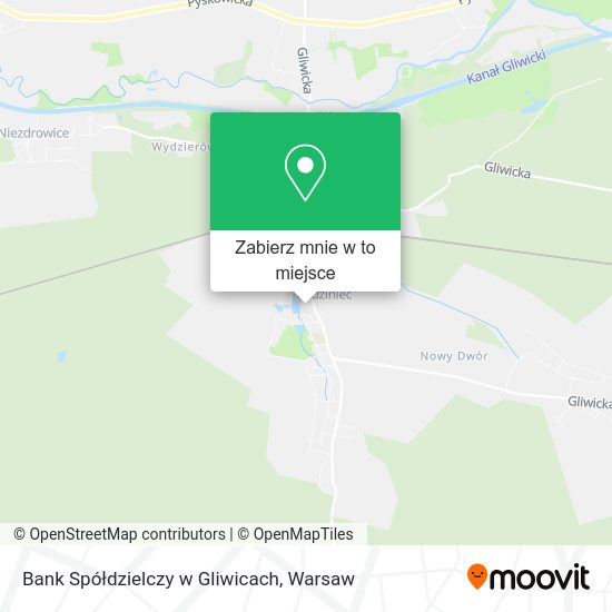 Mapa Bank Spółdzielczy w Gliwicach