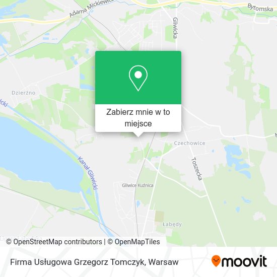 Mapa Firma Usługowa Grzegorz Tomczyk