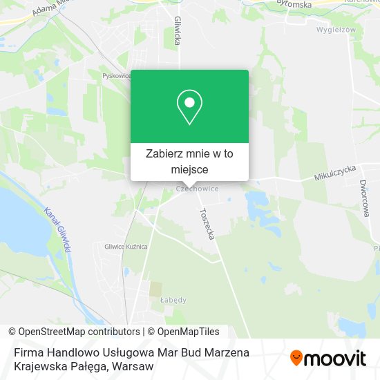 Mapa Firma Handlowo Usługowa Mar Bud Marzena Krajewska Pałęga