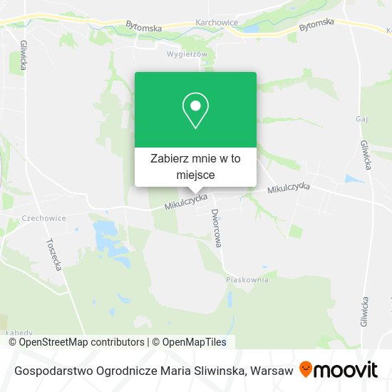 Mapa Gospodarstwo Ogrodnicze Maria Sliwinska