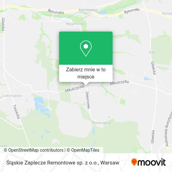 Mapa Śląskie Zaplecze Remontowe sp. z o.o.