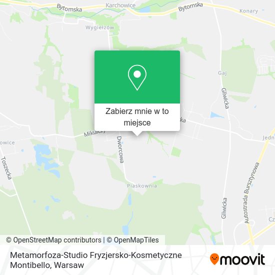 Mapa Metamorfoza-Studio Fryzjersko-Kosmetyczne Montibello