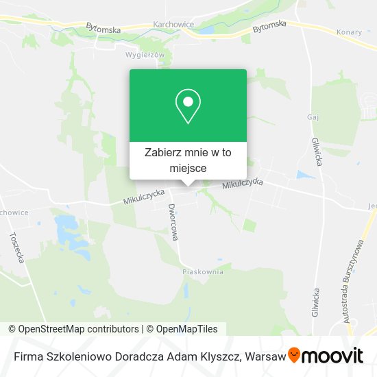 Mapa Firma Szkoleniowo Doradcza Adam Klyszcz