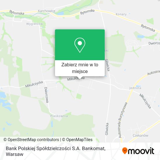 Mapa Bank Polskiej Spółdzielczości S.A. Bankomat