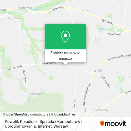 Mapa Kowolik Klaudiusz. Sprzedaż Komputerów i Oprogramowania. Internet