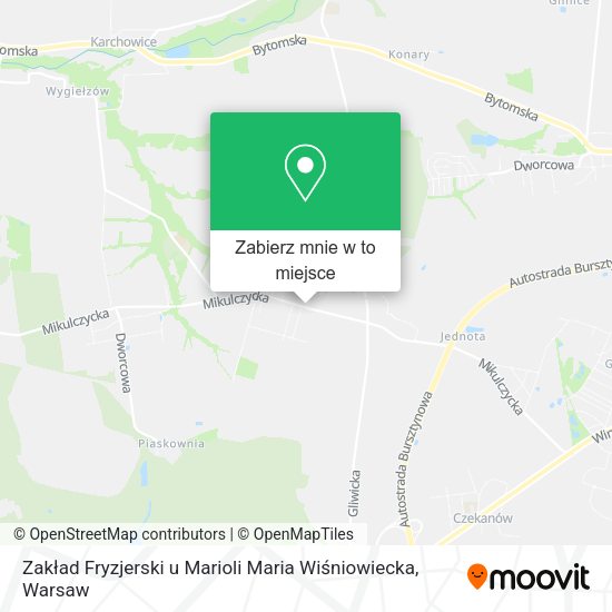 Mapa Zakład Fryzjerski u Marioli Maria Wiśniowiecka