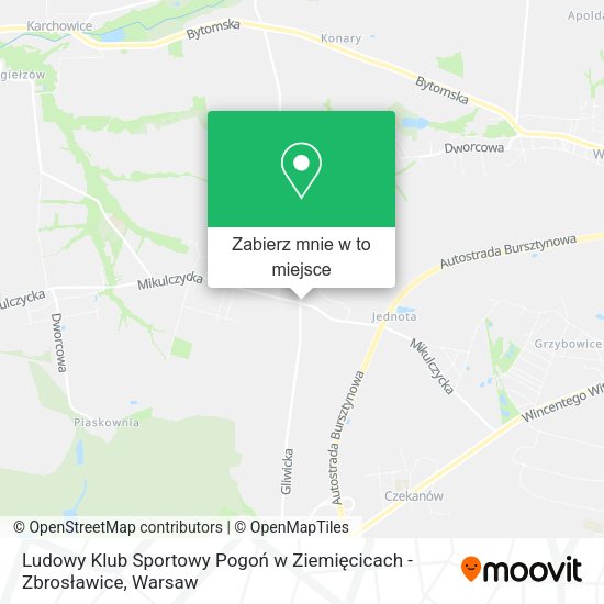 Mapa Ludowy Klub Sportowy Pogoń w Ziemięcicach - Zbrosławice