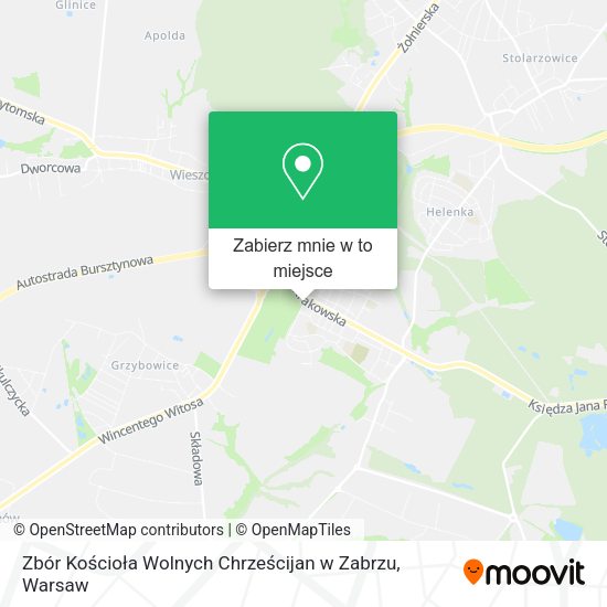 Mapa Zbór Kościoła Wolnych Chrześcijan w Zabrzu