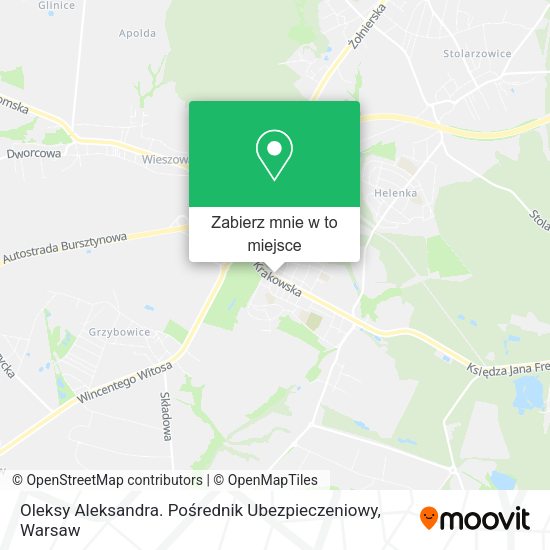 Mapa Oleksy Aleksandra. Pośrednik Ubezpieczeniowy