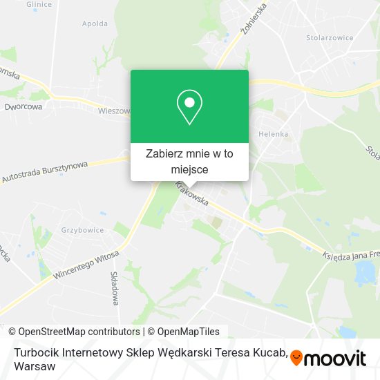 Mapa Turbocik Internetowy Sklep Wędkarski Teresa Kucab