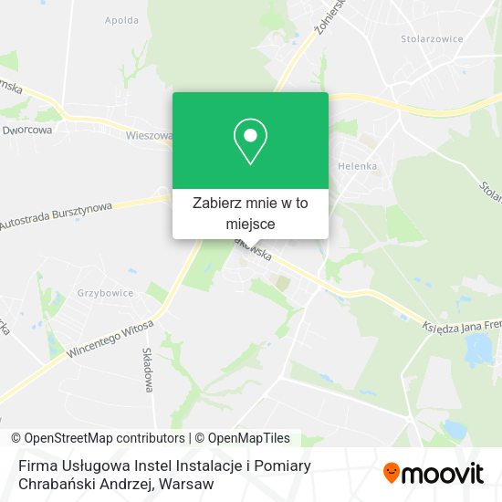 Mapa Firma Usługowa Instel Instalacje i Pomiary Chrabański Andrzej