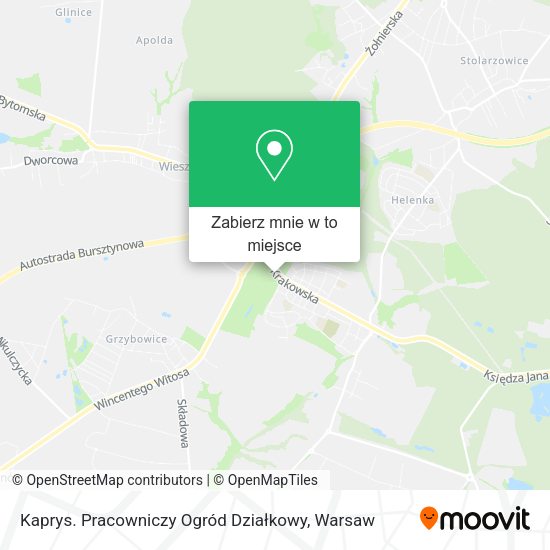 Mapa Kaprys. Pracowniczy Ogród Działkowy