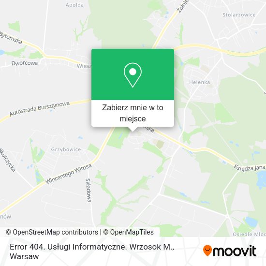 Mapa Error 404. Usługi Informatyczne. Wrzosok M.