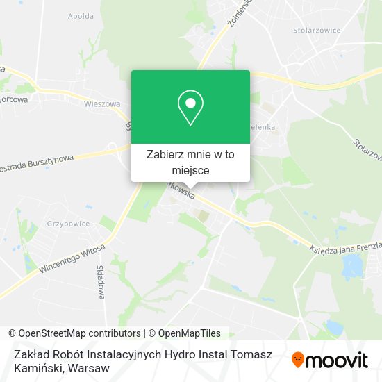 Mapa Zakład Robót Instalacyjnych Hydro Instal Tomasz Kamiński