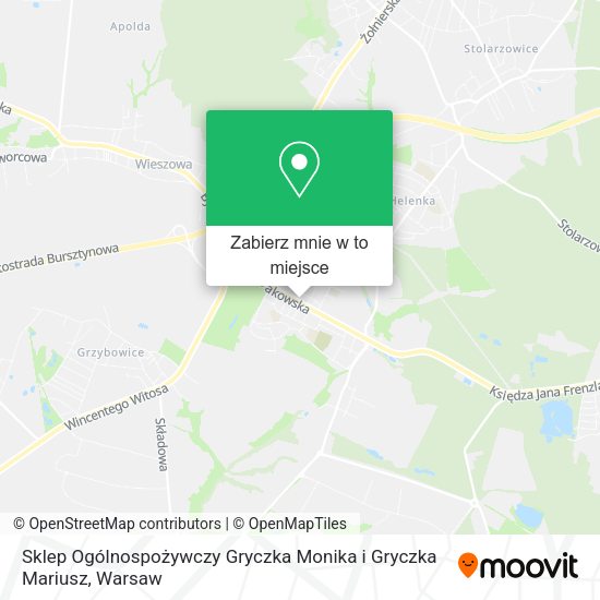 Mapa Sklep Ogólnospożywczy Gryczka Monika i Gryczka Mariusz