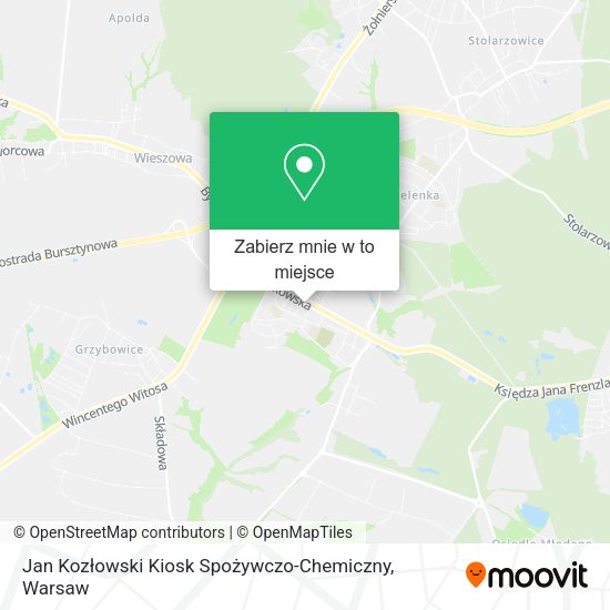 Mapa Jan Kozłowski Kiosk Spożywczo-Chemiczny