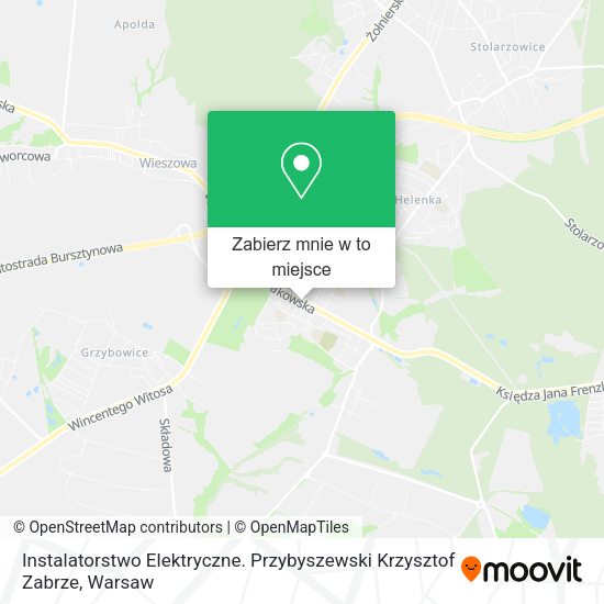 Mapa Instalatorstwo Elektryczne. Przybyszewski Krzysztof Zabrze