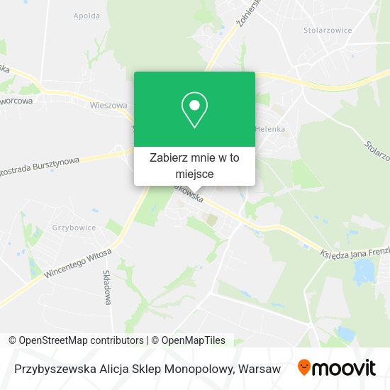 Mapa Przybyszewska Alicja Sklep Monopolowy