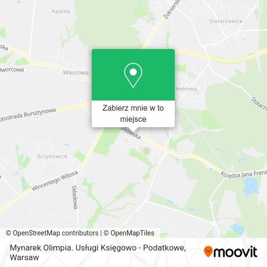 Mapa Mynarek Olimpia. Usługi Księgowo - Podatkowe