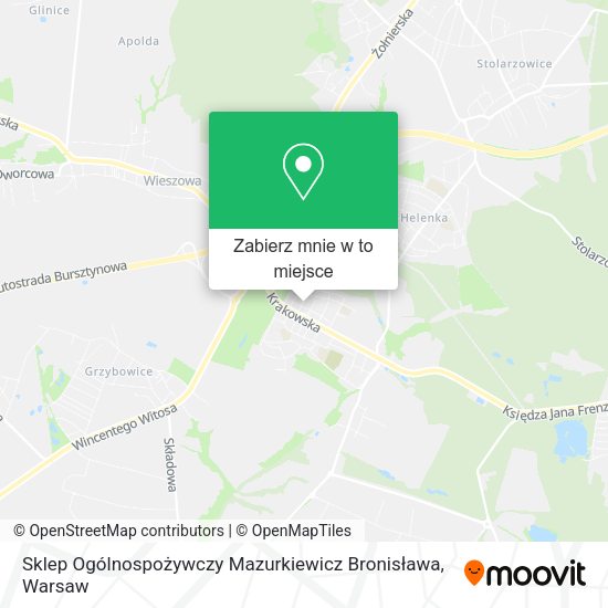 Mapa Sklep Ogólnospożywczy Mazurkiewicz Bronisława