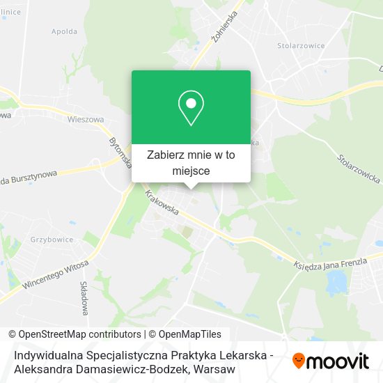 Mapa Indywidualna Specjalistyczna Praktyka Lekarska - Aleksandra Damasiewicz-Bodzek