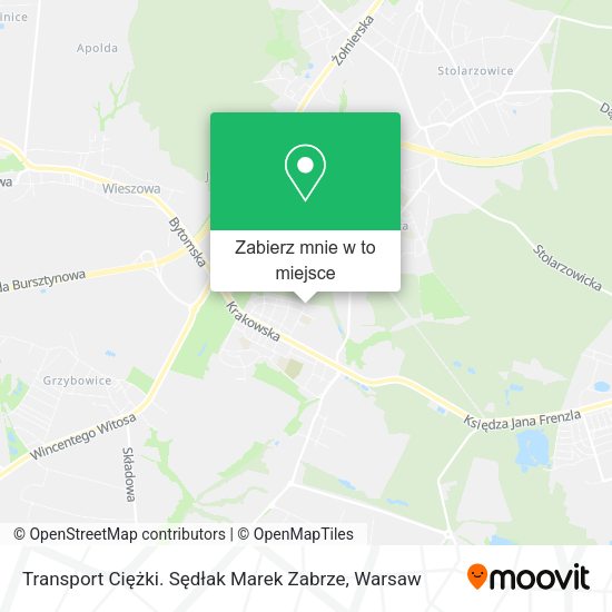 Mapa Transport Ciężki. Sędłak Marek Zabrze