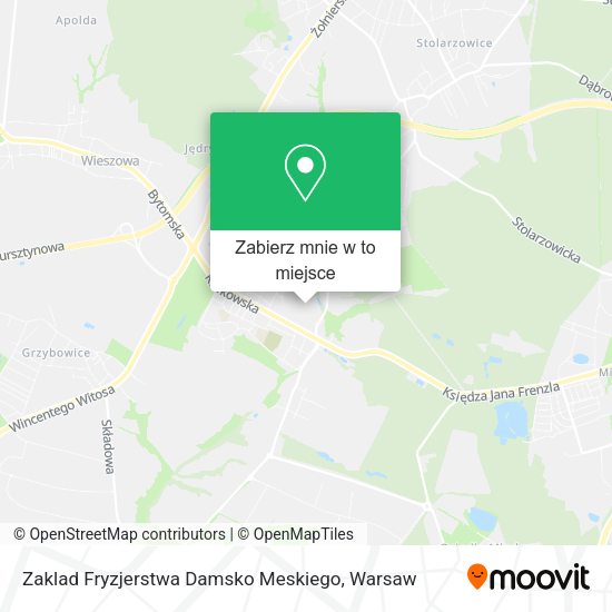 Mapa Zaklad Fryzjerstwa Damsko Meskiego