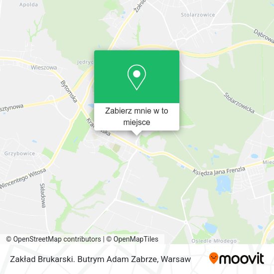 Mapa Zakład Brukarski. Butrym Adam Zabrze