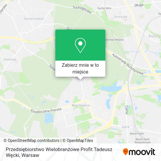 Mapa Przedsiębiorstwo Wielobranżowe Profit Tadeusz Węcki