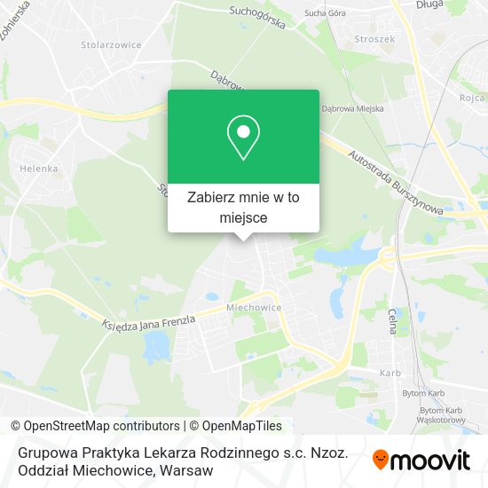 Mapa Grupowa Praktyka Lekarza Rodzinnego s.c. Nzoz. Oddział Miechowice