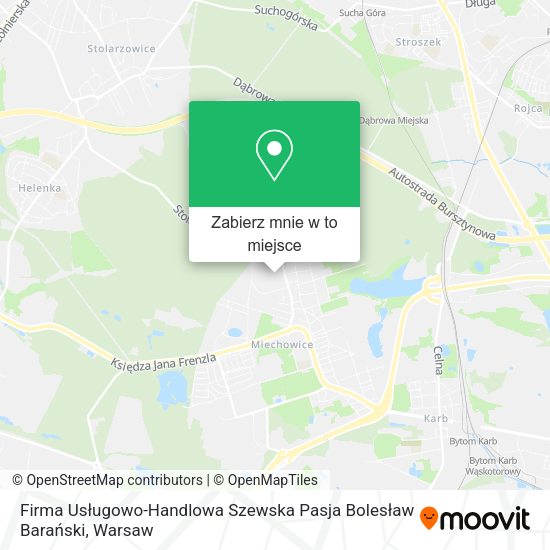 Mapa Firma Usługowo-Handlowa Szewska Pasja Bolesław Barański