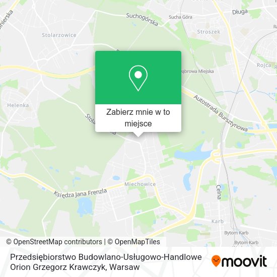 Mapa Przedsiębiorstwo Budowlano-Usługowo-Handlowe Orion Grzegorz Krawczyk