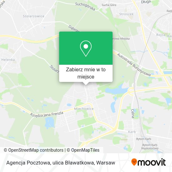 Mapa Agencja Pocztowa, ulica Bławatkowa