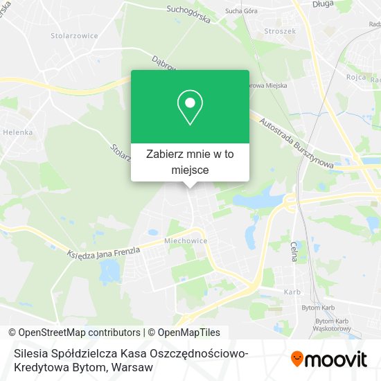 Mapa Silesia Spółdzielcza Kasa Oszczędnościowo-Kredytowa Bytom