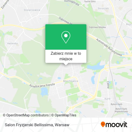 Mapa Salon Fryzjerski Bellissima