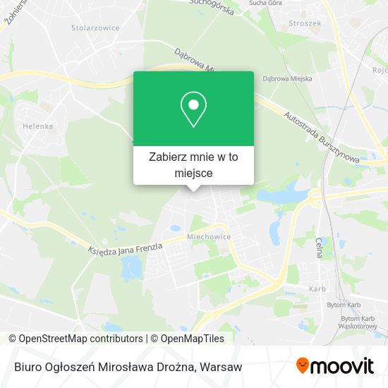 Mapa Biuro Ogłoszeń Mirosława Drożna