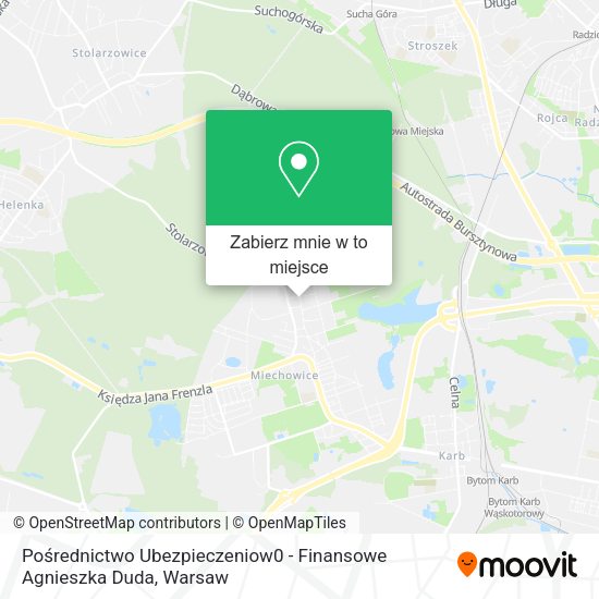 Mapa Pośrednictwo Ubezpieczeniow0 - Finansowe Agnieszka Duda