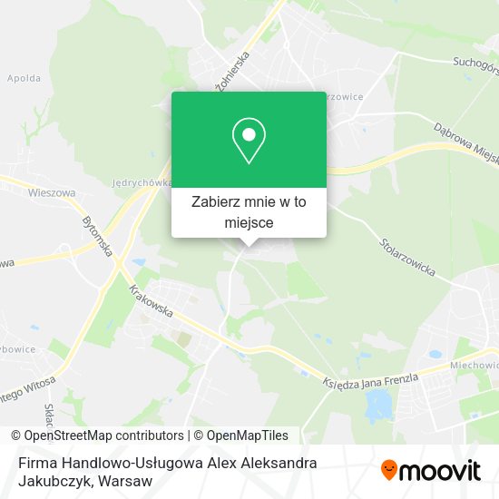 Mapa Firma Handlowo-Usługowa Alex Aleksandra Jakubczyk