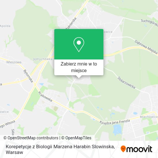 Mapa Korepetycje z Biologii Marzena Harabin Slowinska