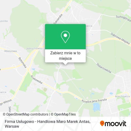 Mapa Firma Usługowo - Handlowa Maro Marek Antas