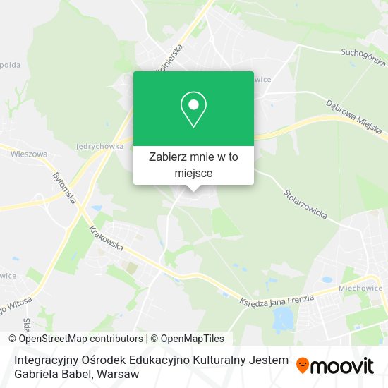 Mapa Integracyjny Ośrodek Edukacyjno Kulturalny Jestem Gabriela Babel