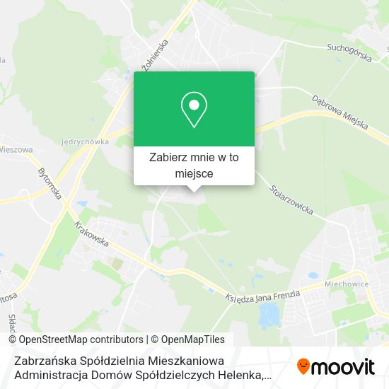 Mapa Zabrzańska Spółdzielnia Mieszkaniowa Administracja Domów Spółdzielczych Helenka