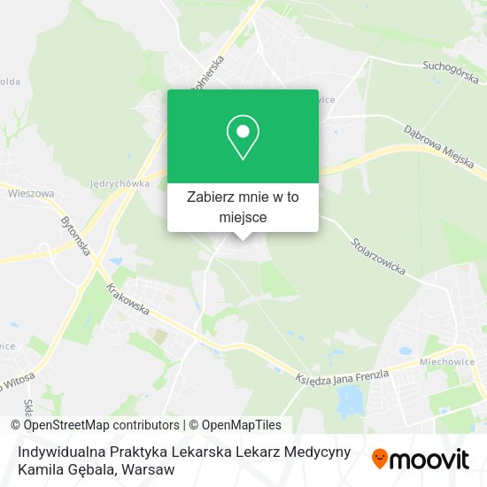 Mapa Indywidualna Praktyka Lekarska Lekarz Medycyny Kamila Gębala