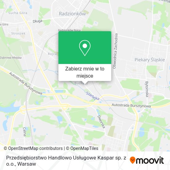 Mapa Przedsiębiorstwo Handlowo Usługowe Kaspar sp. z o.o.