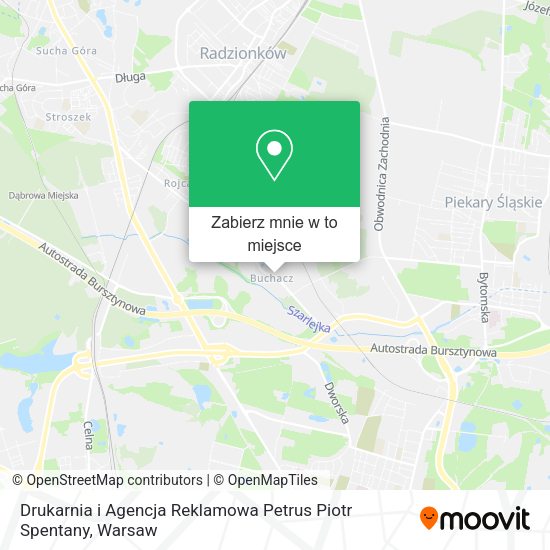 Mapa Drukarnia i Agencja Reklamowa Petrus Piotr Spentany